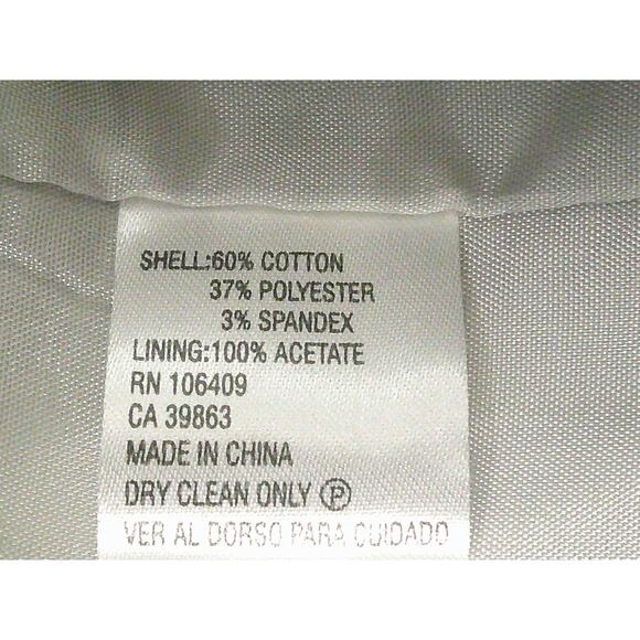 Antonio Melani Womens Light Gray Lined Pinstripe Cropped Jacket Coat Size 12 - Picture 6 of 7